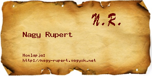 Nagy Rupert névjegykártya